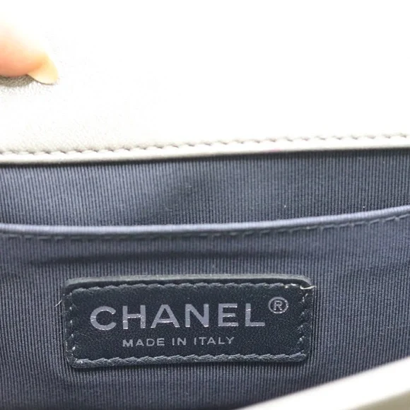 CHANEL‎ Rare Metallic Silver Cube Embossed Small Boy Bag, Silver Hardware 2014 - Picture 16 of 17